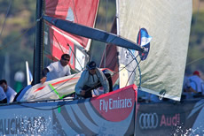 TeamOrigin v Artemis, Louis Vuitton Trophy Auckland. Photo © Ian Roman/TeamOrigin